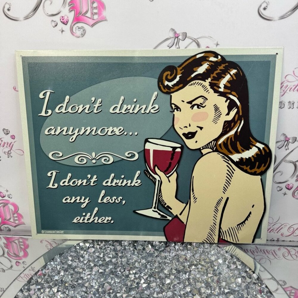 Schonberg sign art funny humour drinking Retro Style Wall Art with Wine Theme